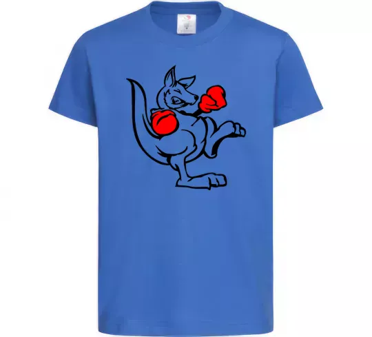 Дитяча футболка Кенгуру боксер Яскраво-синій фото