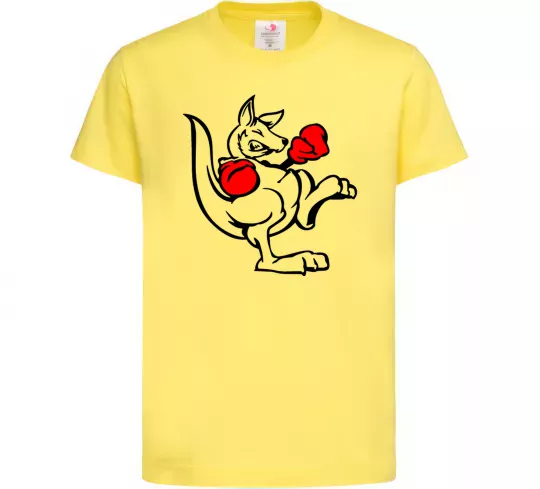 Дитяча футболка Кенгуру боксер Лимонний фото