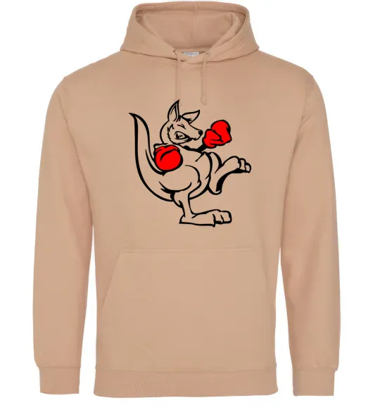 Чоловіча толстовка (худі) Кенгуру боксер Пісочний фото