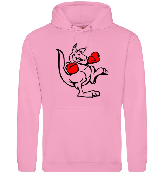 Женская толстовка (худи) Кенгуру боксер Розовый фото