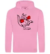 Женская толстовка (худи) Кенгуру боксер Розовый фото