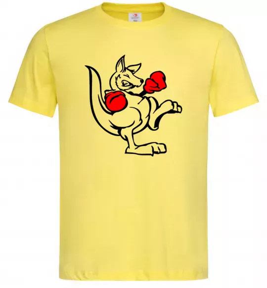 Чоловіча футболка Кенгуру боксер Лимонний фото