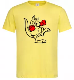 Мужская футболка Кенгуру боксер Лимонный фото