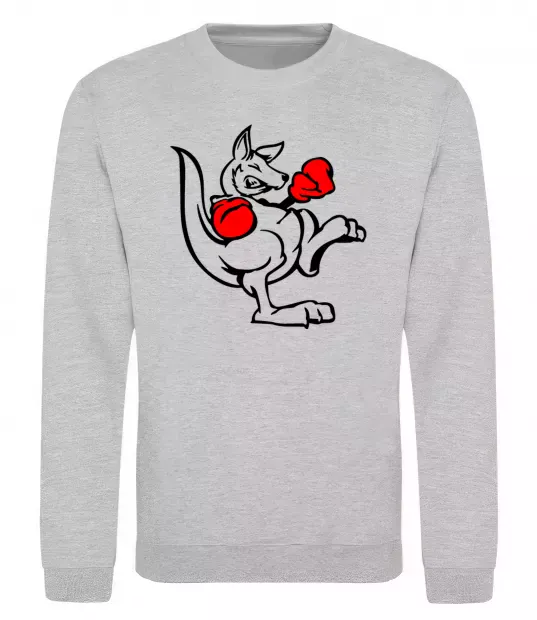 Світшот Кенгуру боксер Сірий меланж фото