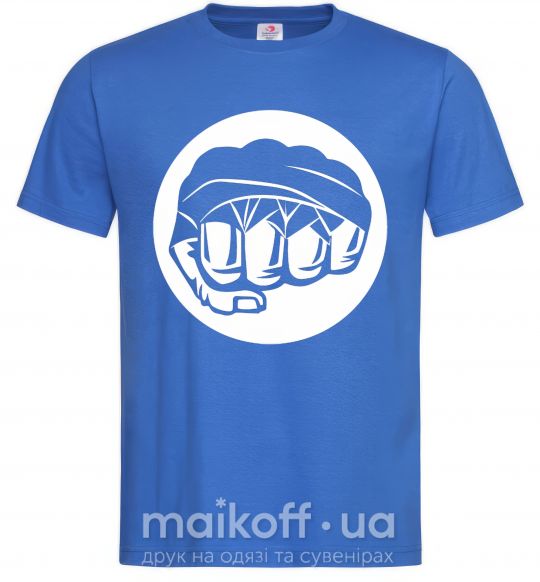 Мужская футболка Кулак боксер Ярко-синий фото