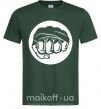 Мужская футболка Кулак боксер Темно-зеленый фото