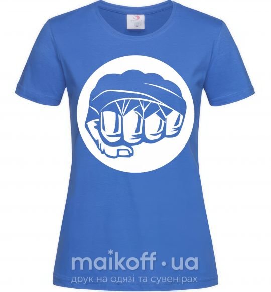 Жіноча футболка Кулак боксер Яскраво-синій фото