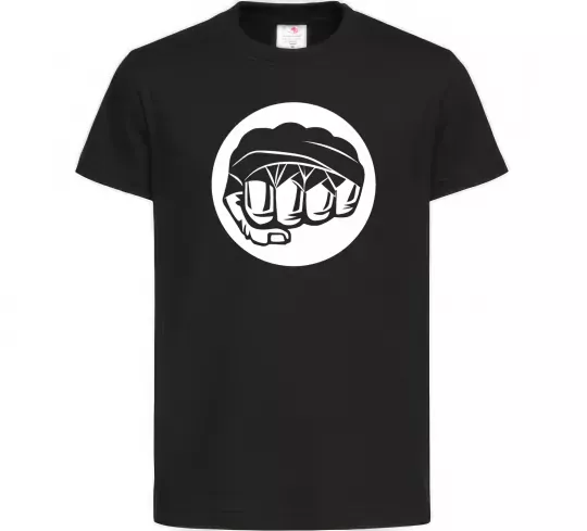 Детская футболка Кулак боксер Черный фото