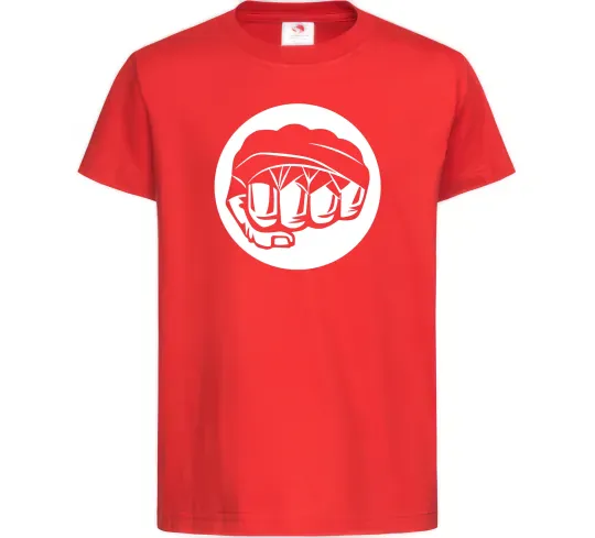 Детская футболка Кулак боксер Красный фото