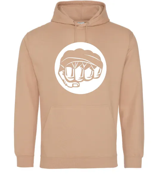 Мужская толстовка (худи) Кулак боксер Песочный фото