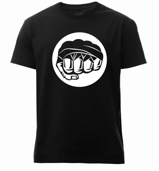 Чоловіча преміум футболка Кулак боксер Чорний фото