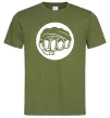 Мужская футболка Кулак боксер Оливковый фото