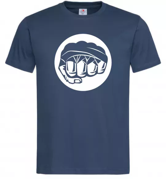 Мужская футболка Кулак боксер Темно-синий фото