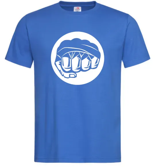 Мужская футболка Кулак боксер Ярко-синий фото