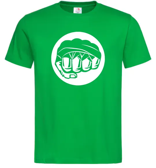 Мужская футболка Кулак боксер Зеленый фото