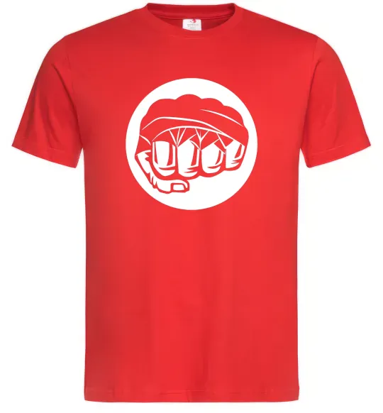 Мужская футболка Кулак боксер Красный фото