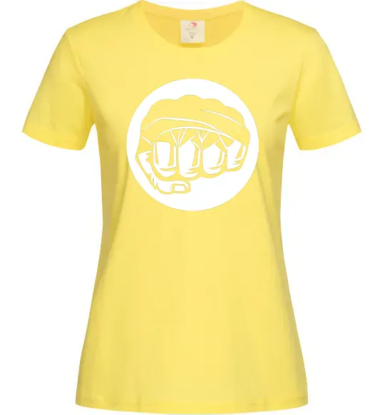 Женская футболка Кулак боксер Лимонный фото