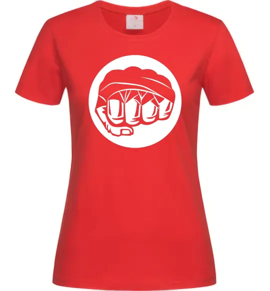 Женская футболка Кулак боксер Красный фото