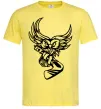 Мужская футболка Сова з хокейною клюшкою Лимонный фото