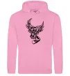 Мужская толстовка (худи) Сова з хокейною клюшкою Розовый фото