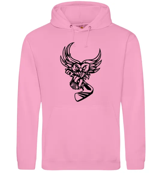 Жіноча толстовка (худі) Сова з хокейною клюшкою Рожевий фото