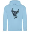 Жіноча толстовка (худі) Сова з хокейною клюшкою Блакитний фото