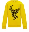 Детский Свитшот Сова з хокейною клюшкою Солнечно желтый фото