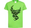Детская футболка Сова з хокейною клюшкою Лаймовый фото