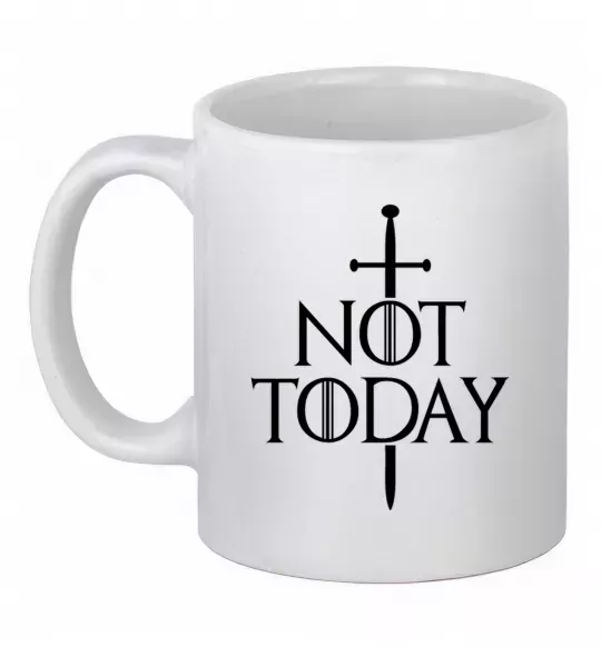 Чашка керамічна Not today Білий фото