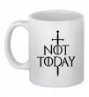 Чашка керамічна Not today Білий фото