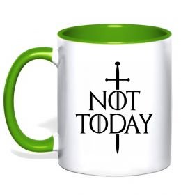 Чашка з кольоровою ручкою Not today