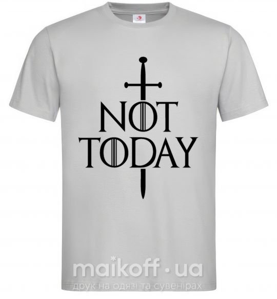 Мужская футболка Not today Серый фото