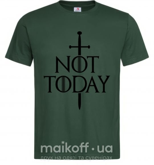 Чоловіча футболка Not today Темно-зелений фото