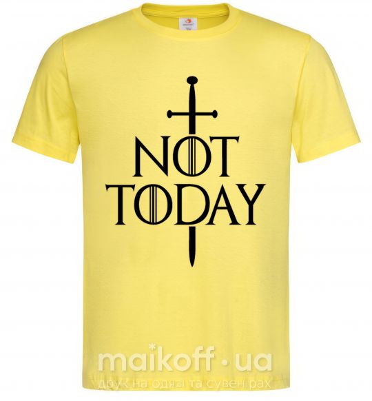 Мужская футболка Not today Лимонный фото