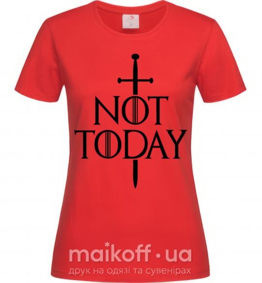 Женская футболка Not today Красный фото