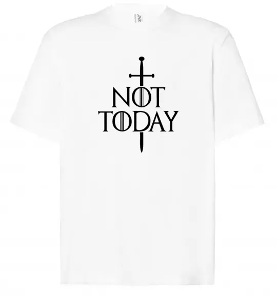 Футболка Оверсайз Not today Белый фото