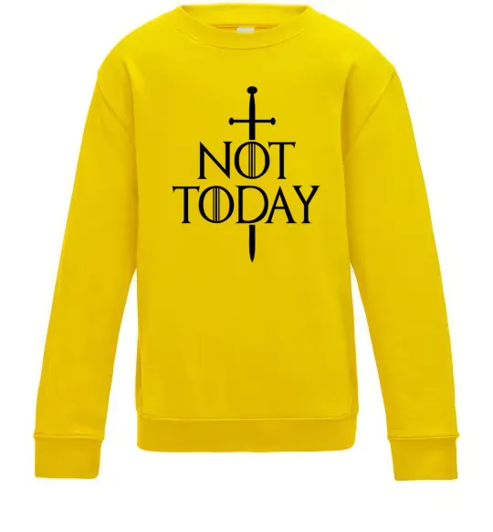 Дитячий світшот Not today Сонячно жовтий фото