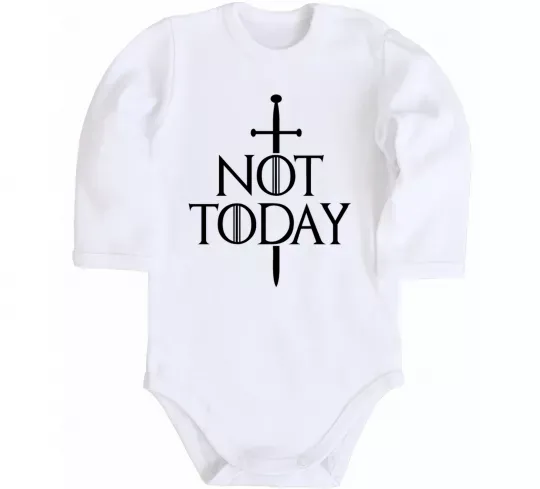 Детский боди Not today Белый фото