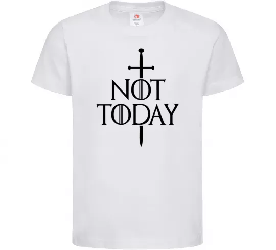 Дитяча футболка Not today Білий фото