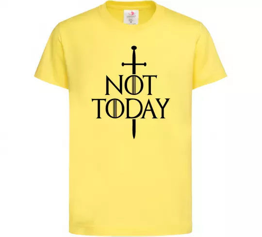Дитяча футболка Not today Лимонний фото