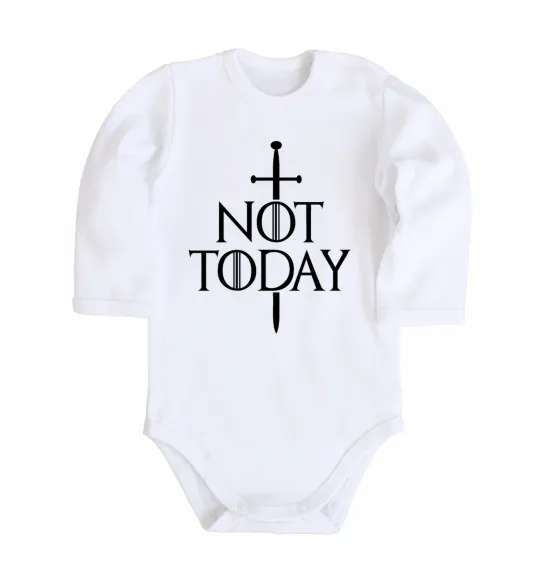 Детский боди Not today Белый фото