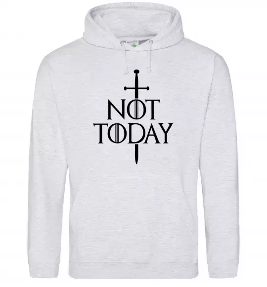 Чоловіча толстовка (худі) Not today Сірий меланж фото