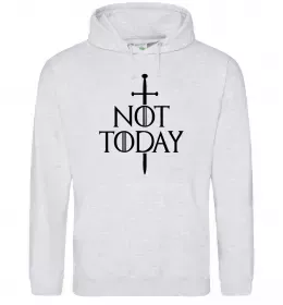 Женская толстовка (худи) Not today Серый меланж фото