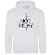 Женская толстовка (худи) Not today Серый меланж фото