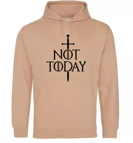 Женская толстовка (худи) Not today Песочный фото