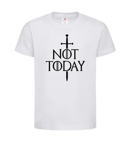 Детская футболка Not today Белый фото