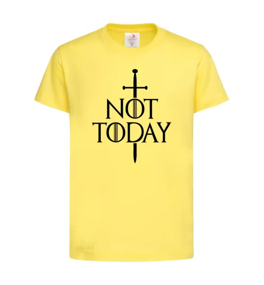Детская футболка Not today Лимонный фото