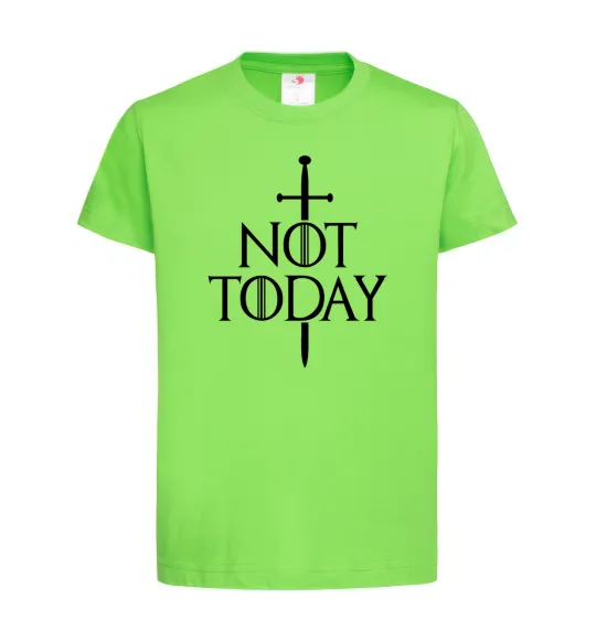 Детская футболка Not today Лаймовый фото