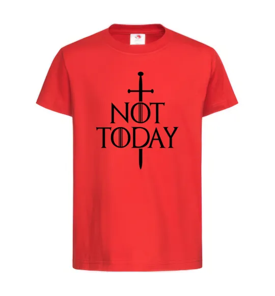 Детская футболка Not today Красный фото