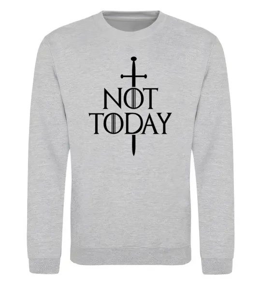 Свитшот Not today Серый меланж фото
